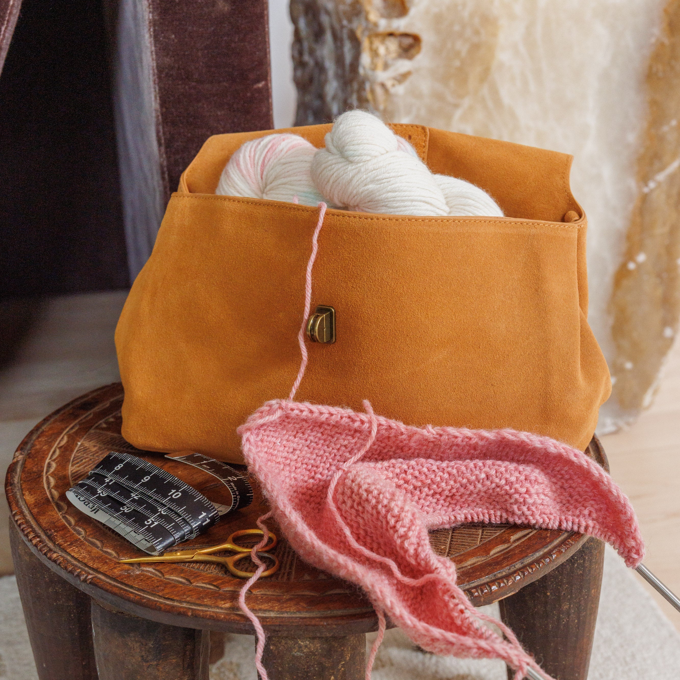 Suede Project Bag