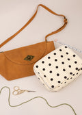 Polka Dot Canvas Needle Case