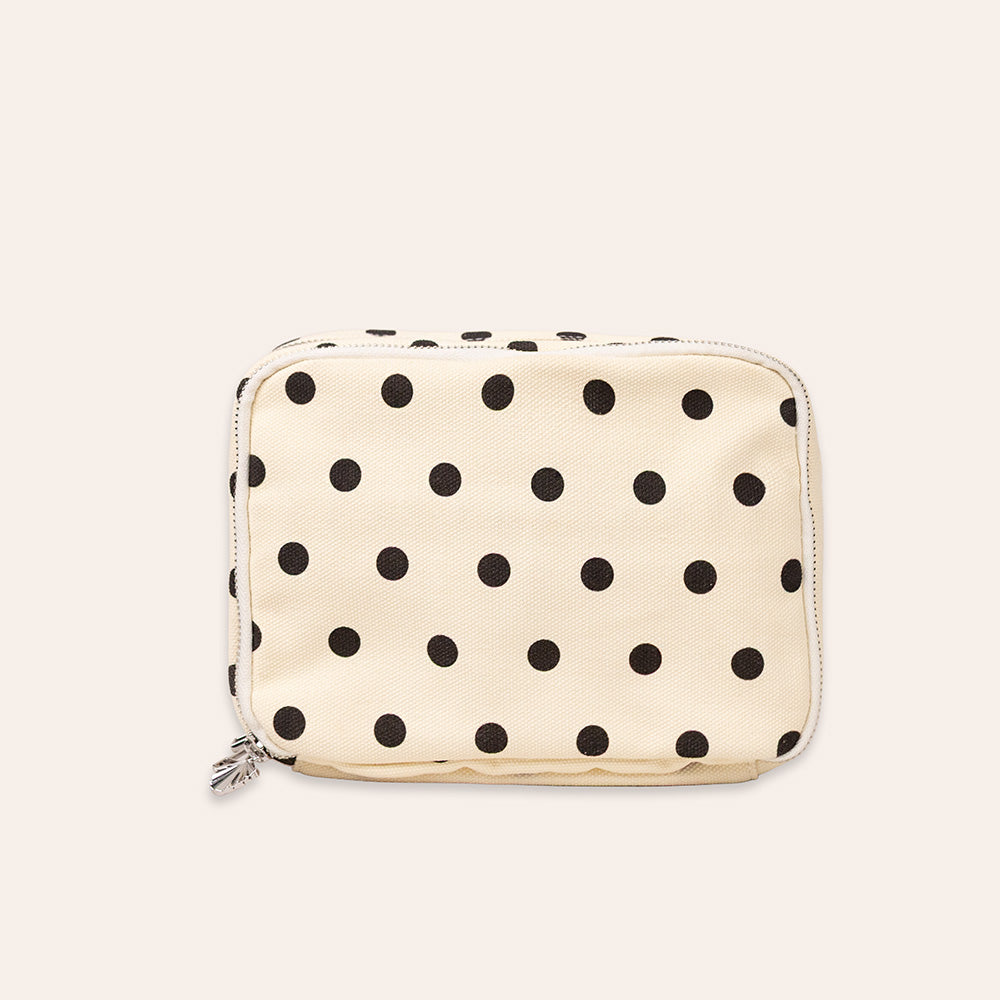 Polka Dot Canvas Needle Case