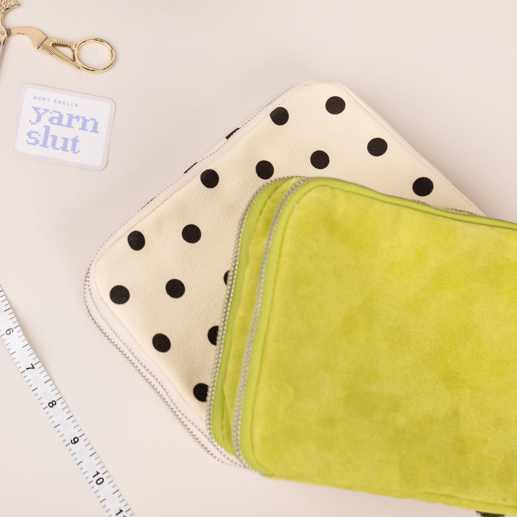 Green Suede Needle Case