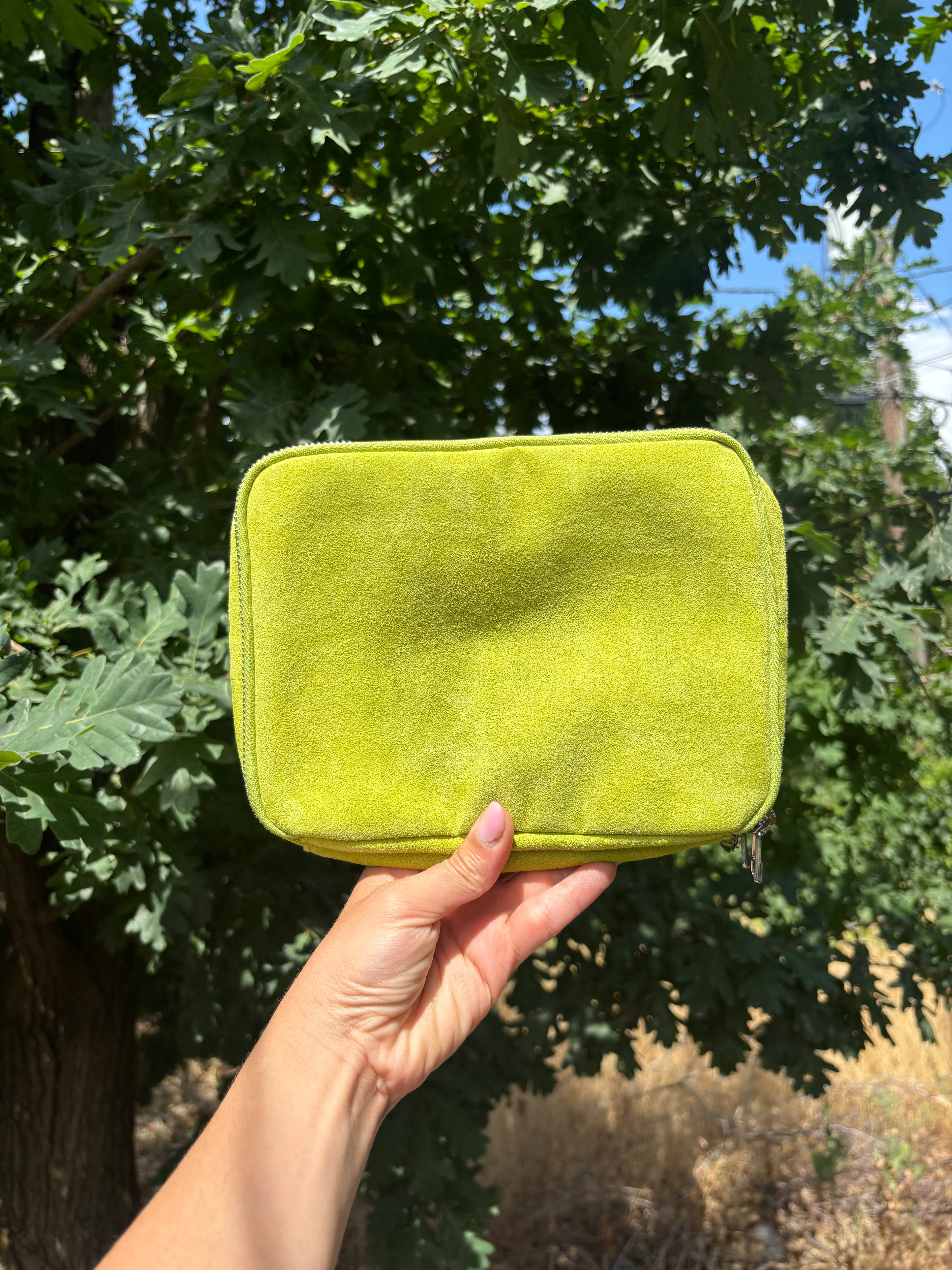 Green Suede Needle Case