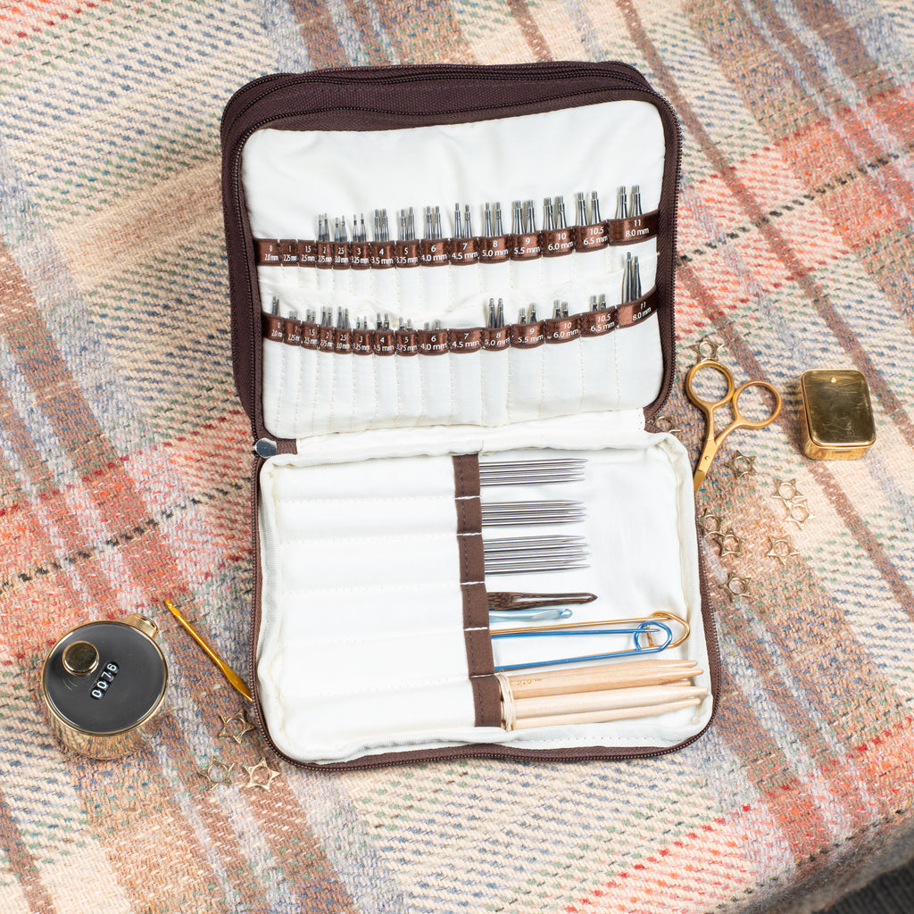 Brown Canvas Needle Case